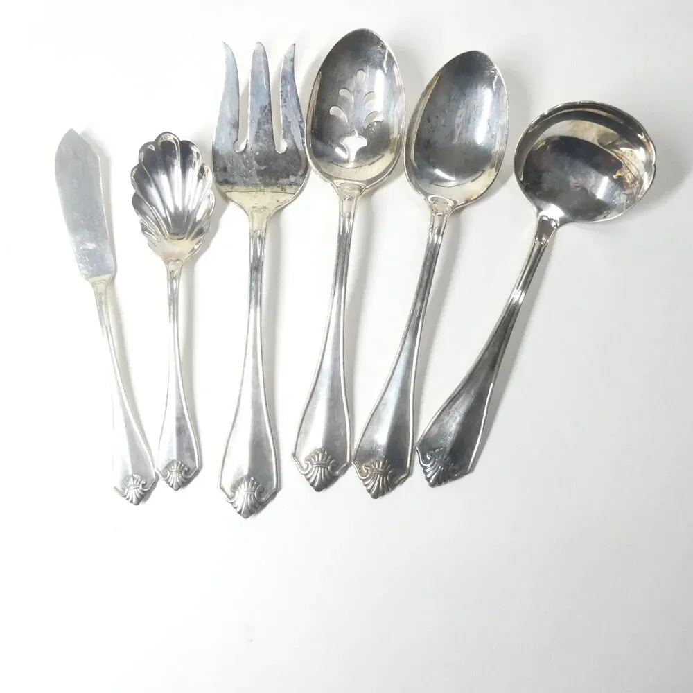 Oneida King James Flatware Set Silverplate 66pc Service for 12 Vintage